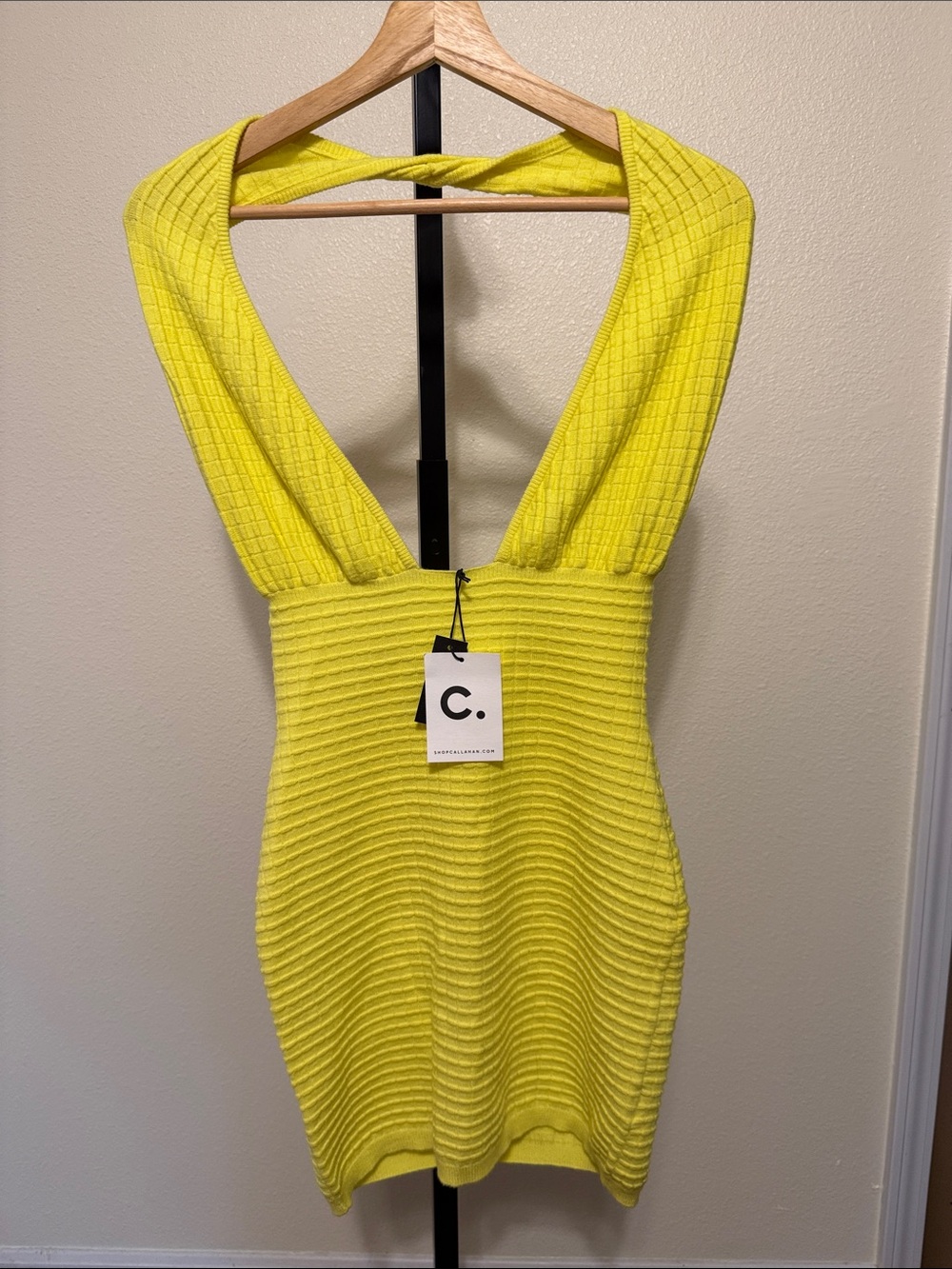HR) Callahan 🌻Yellow Halter-Neck Women's Dress